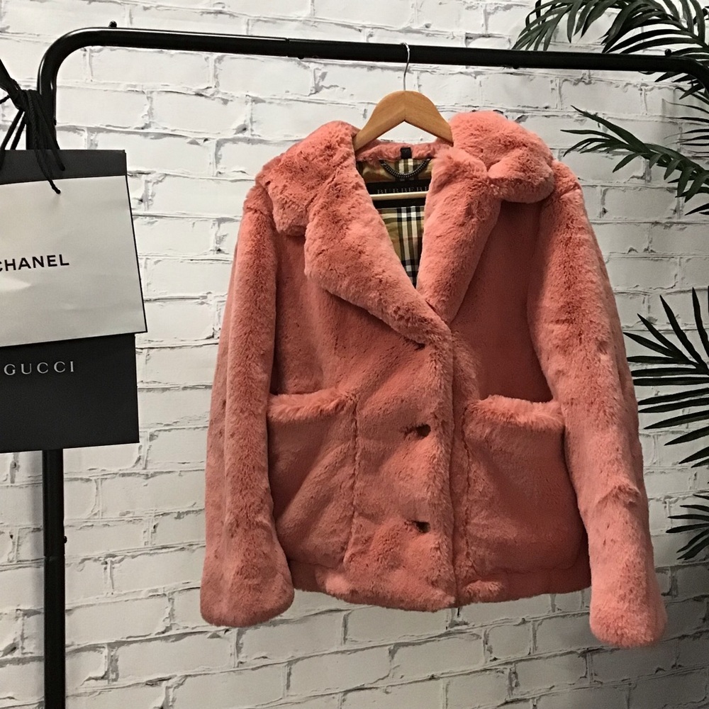 Burberry Faur Fur Jacket Pink